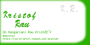 kristof rau business card